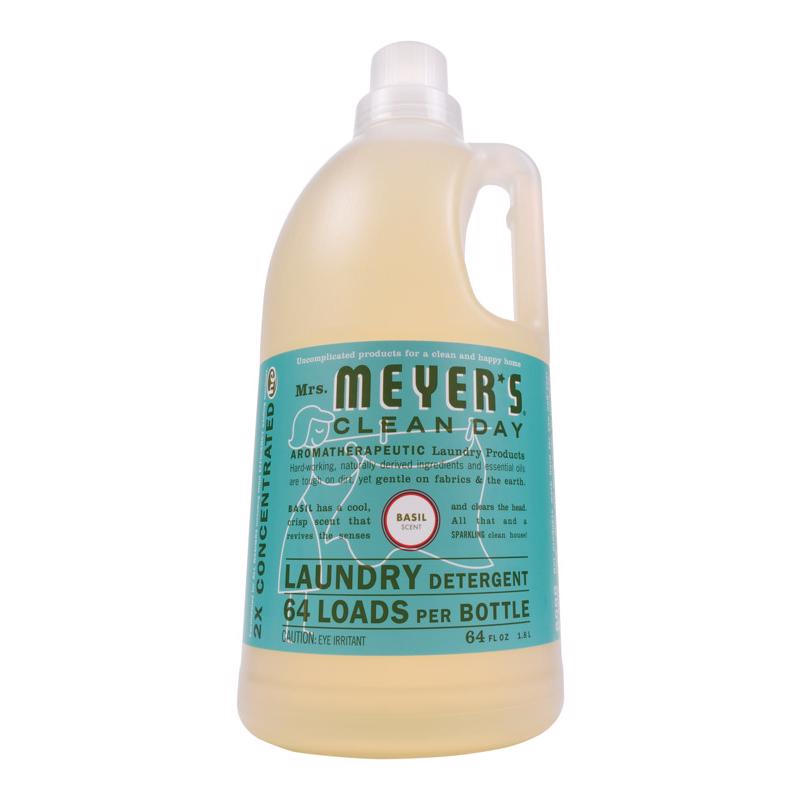 MRS. MEYER'S进口代理批发 Mrs. Meyer's Clean Day 罗勒香味洗衣液 64 盎司