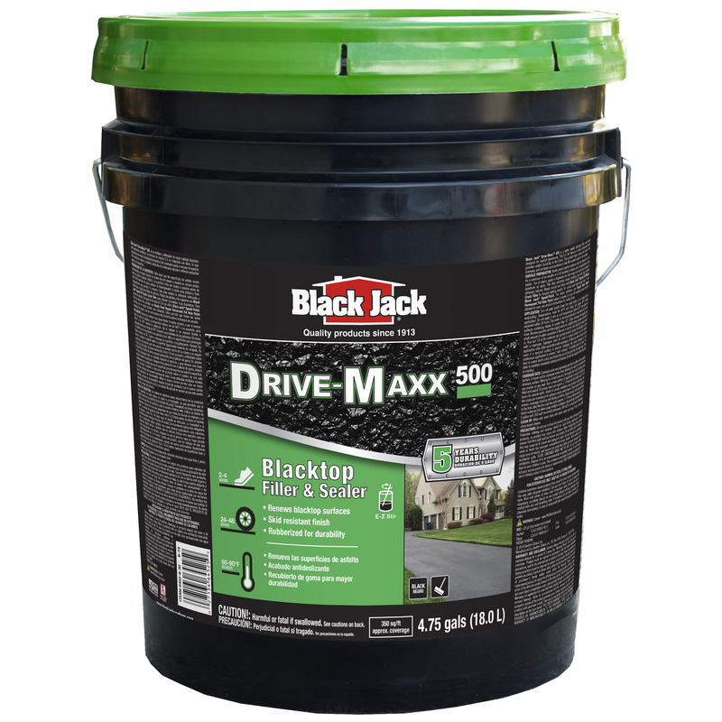 BLACK JACK进口代理批发 Black Jack Drive-Maxx 500 哑光黑色水基橡胶沥青车道密封剂 4.75 加仑