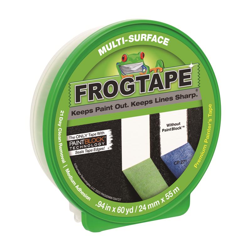 FROG TAPE进口代理批发 FrogTape 0.94 英寸宽X 60 码长绿色中等强度画家胶带 1 包