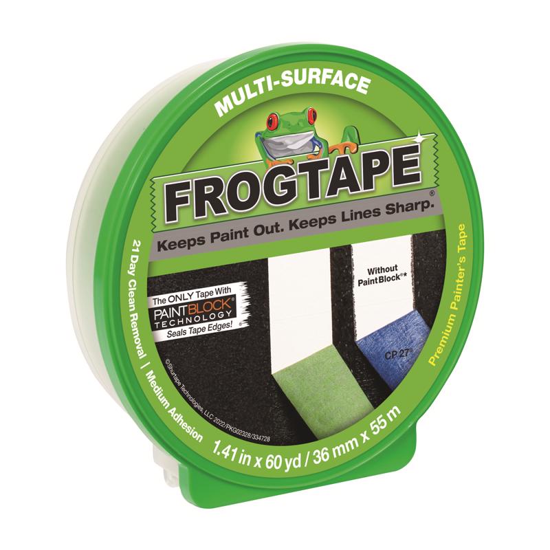 FROGTAPE进口代理批发 FrogTape 1.41 英寸宽X 60 码长绿色中等强度画家胶带 1 包