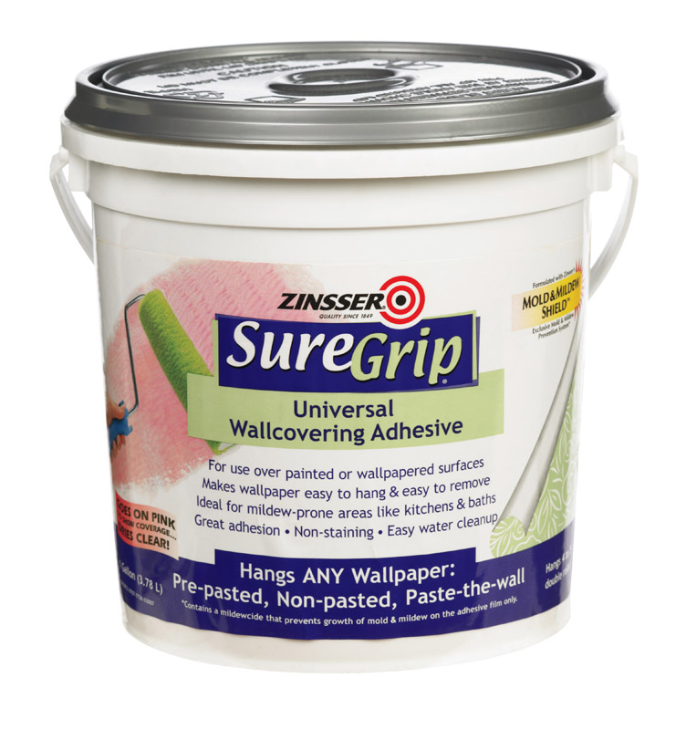 ZINSSER进口代理批发 Zinsser SureGrip 高强度胶水透明壁纸粘合剂 1 加仑