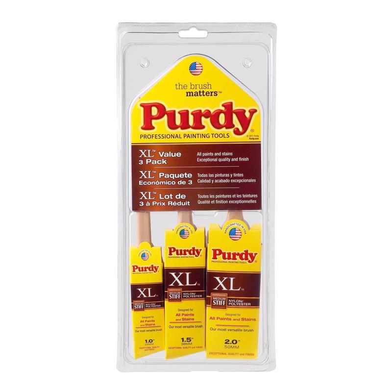 酷牌库|商品详情-PURDY进口代理批发 Purdy XL 多件装中硬什锦油漆刷套装