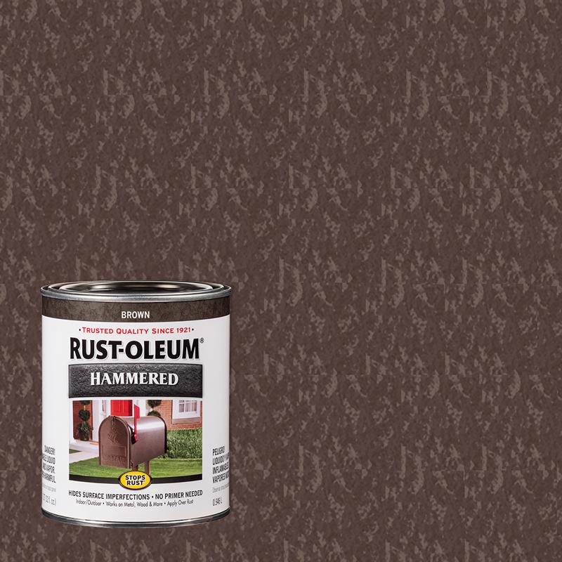 酷牌库|商品详情-RUST-OLEUM进口代理批发 Rust-Oleum 防锈室内外锤击棕色防护漆 1 夸脱