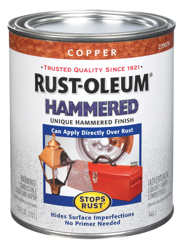 RUST-OLEUM进口代理批发 Rust-Oleum 防锈室内外锤击铜防护漆 1 夸脱