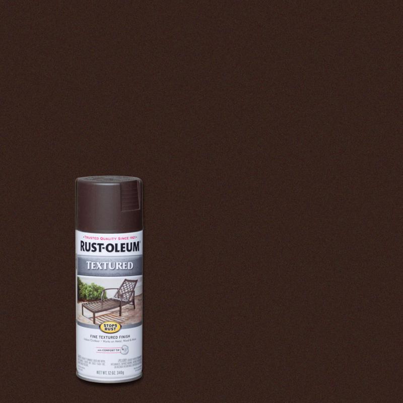 RUST-OLEUM进口代理批发 Rust-Oleum Stops Rust 纹理深棕色喷漆 12 盎司