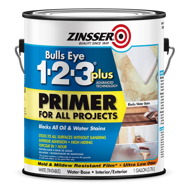 ZINSSER进口代理批发 Zinsser Bulls Eye 123 Plus 白色水性丙烯酸底漆 1 加仑