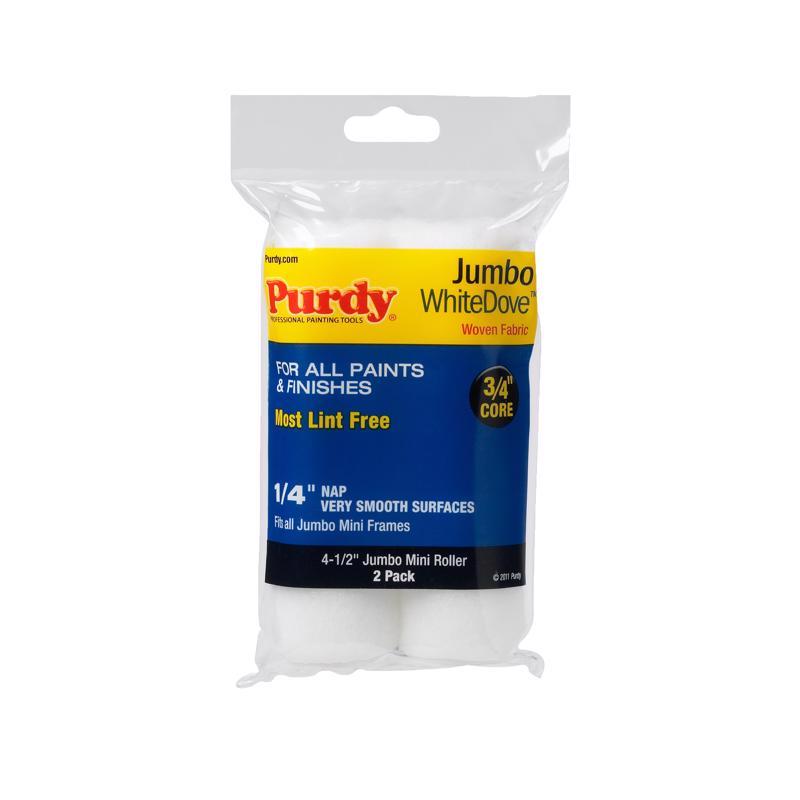 PURDY进口代理批发 Purdy 白鸽编织织物 4.5 英寸宽X 1/4 英寸巨型迷你油漆滚筒盖 2 个装