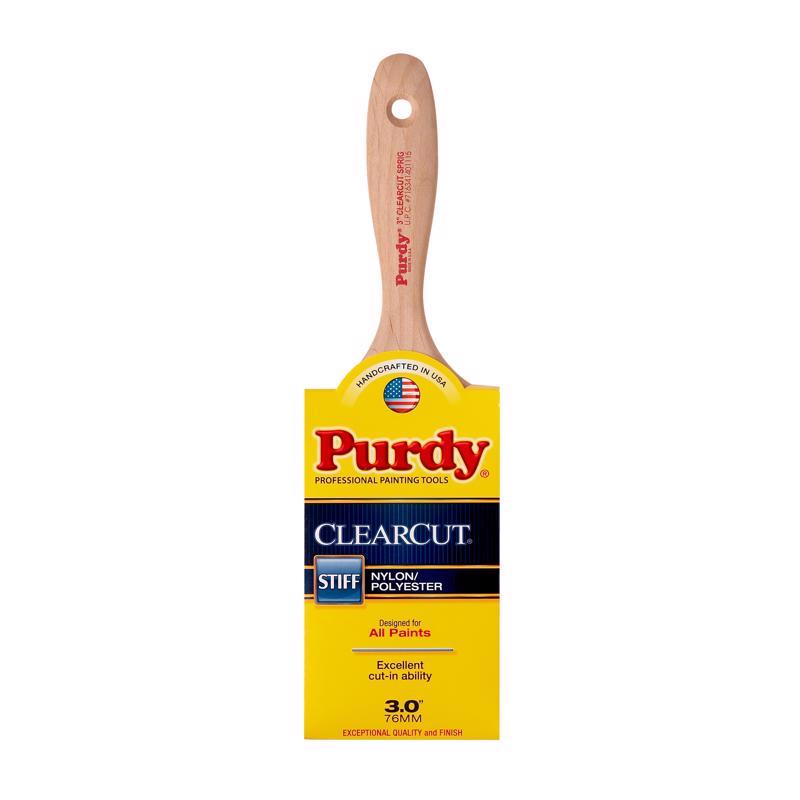 PURDY进口代理批发 Purdy Clearcut Sprig 3 英寸硬平装饰油漆刷