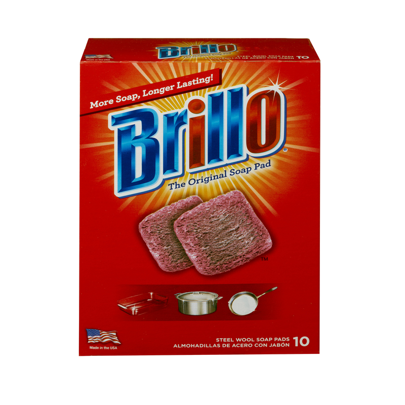 BRILLO进口代理批发 Brillo 多用途重型钢丝绒垫 10 件