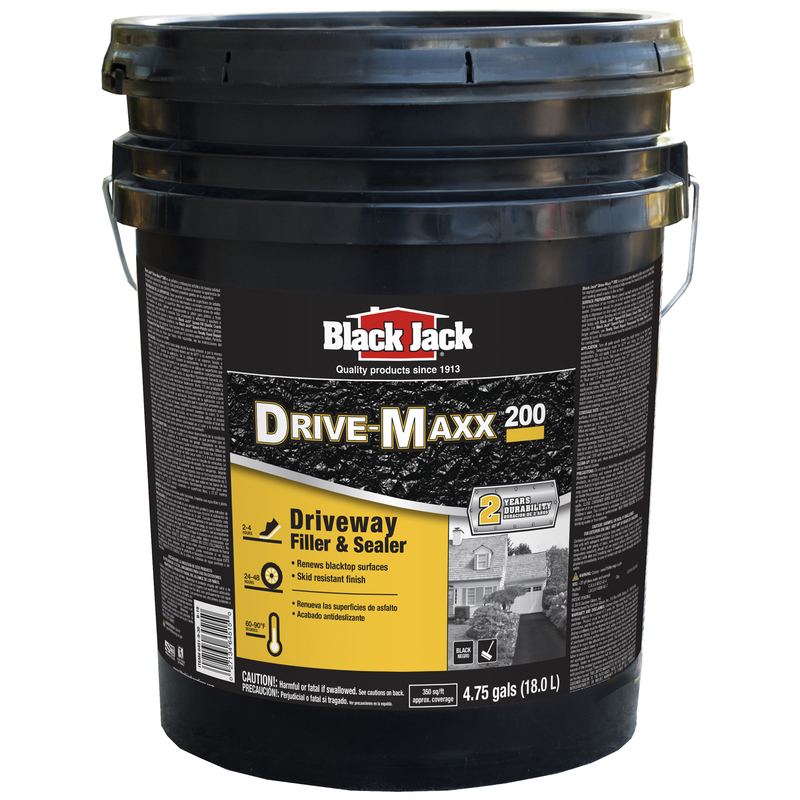 BLACK JACK进口代理批发 Black Jack Drive-Maxx 200 哑光黑色水基橡胶沥青车道密封剂 4.75 加仑