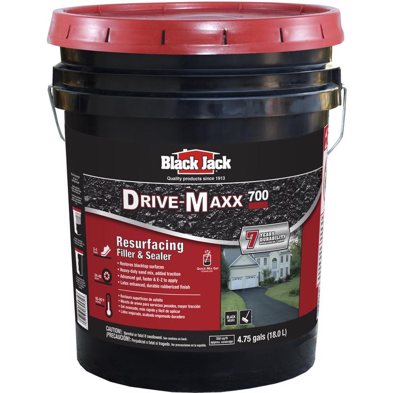 BLACK JACK进口代理批发 Black Jack Drive-Maxx 700 哑光黑色水基橡胶沥青车道密封剂 4.75 加仑