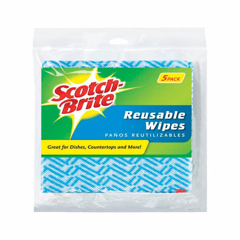 SCOTCH-BRITE进口代理批发 Scotch-Brite 超细纤维可重复使用湿巾 11.5 英寸宽X 19.5 英寸长 5 包