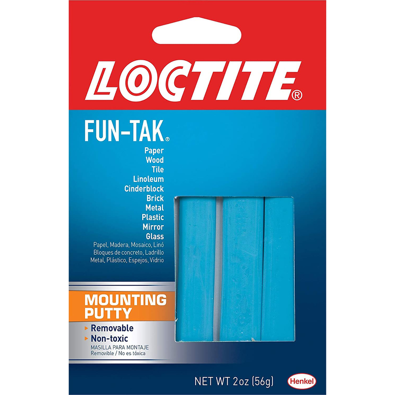 LOCTITE进口代理批发 Loctite Fun-Tak 低强度合成橡胶蓝色安装腻子 2 盎司