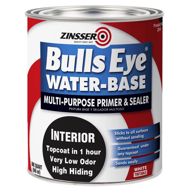 酷牌库|商品详情-ZINSSER进口代理批发 Zinsser Bulls Eye 白色扁平水性丙烯酸底漆和密封剂 1 夸脱