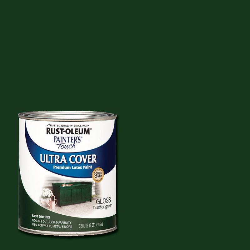 酷牌库|商品详情-RUST-OLEUM进口代理批发 Rust-Oleum Painter's Touch Gloss Hunter Green Ultra 覆盖涂料外部和内部 1 夸脱