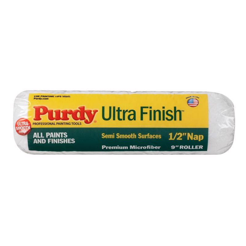 PURDY进口代理批发 Purdy Ultra Finish 超细纤维 9 英寸宽X 1/2 英寸常规油漆滚筒盖 1 个装