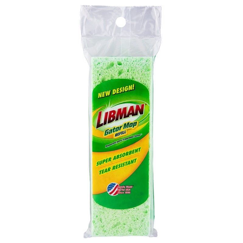 LIBMAN进口代理批发 Libman Gator 9 英寸湿纤维素拖把补充装 1 包