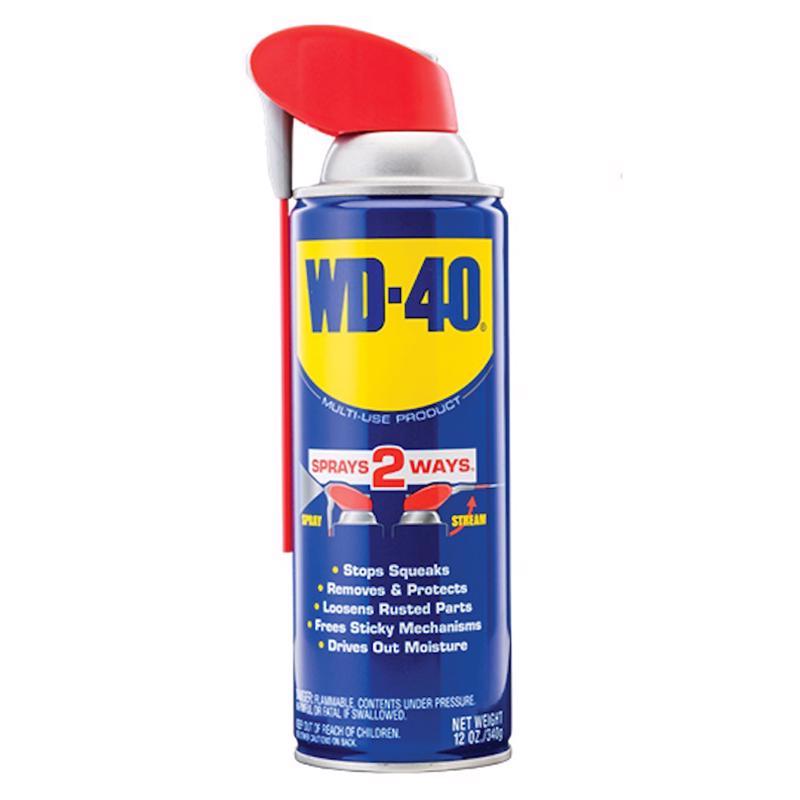 WD-40进口代理批发 WD-40 智能吸管多用途润滑剂喷雾 12 盎司 1 包