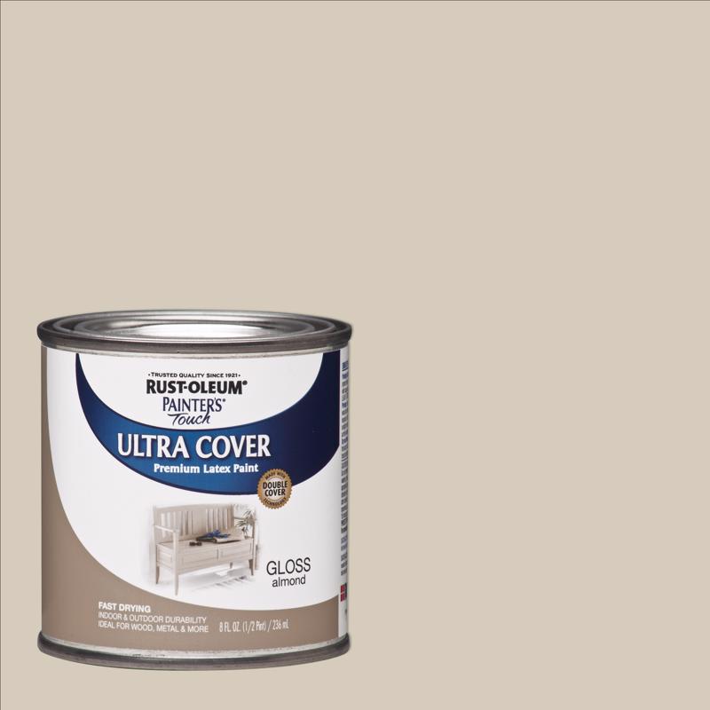 RUST-OLEUM进口代理批发 Rust-Oleum Painters Touch Ultra Cover 光泽杏仁水性涂料外部和内部 8 盎司