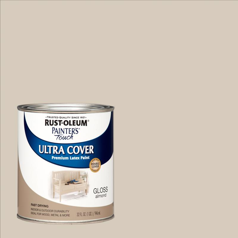 酷牌库|商品详情-RUST-OLEUM进口代理批发 Rust-Oleum Painters Touch Ultra Cover 光泽杏仁水性涂料外部和内部 1 夸脱