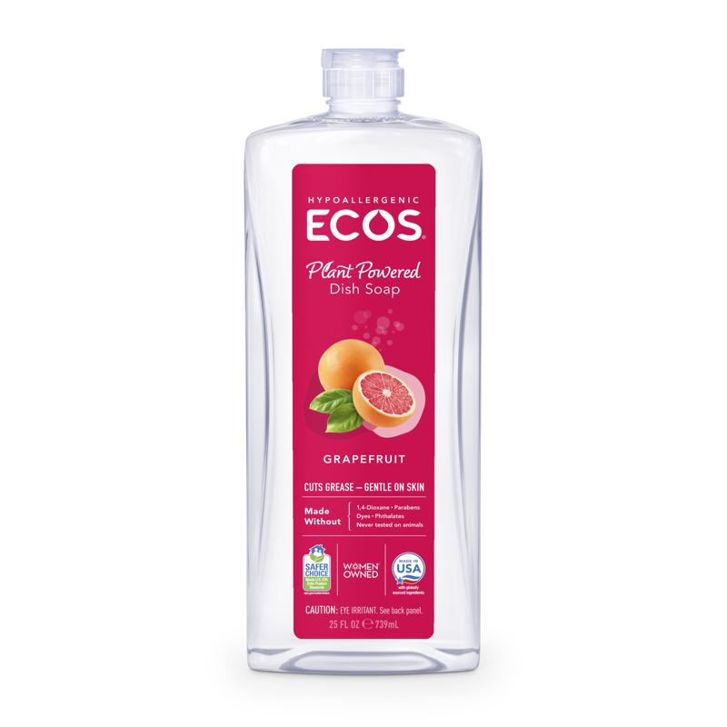 ECOS进口代理批发 ECOS 葡萄柚香味液体洗碗皂 25 盎司 1 包