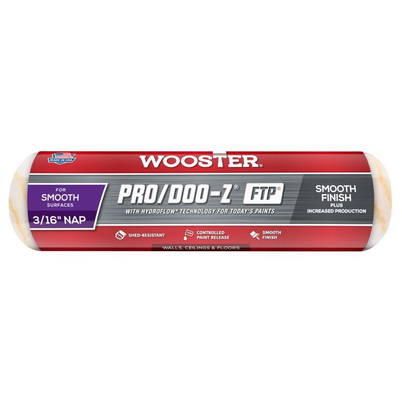 WOOSTER进口代理批发 Wooster Pro/Doo-Z FTP 合成混合物 9 英寸 WX 3/16 英寸油漆滚筒盖 1 个装