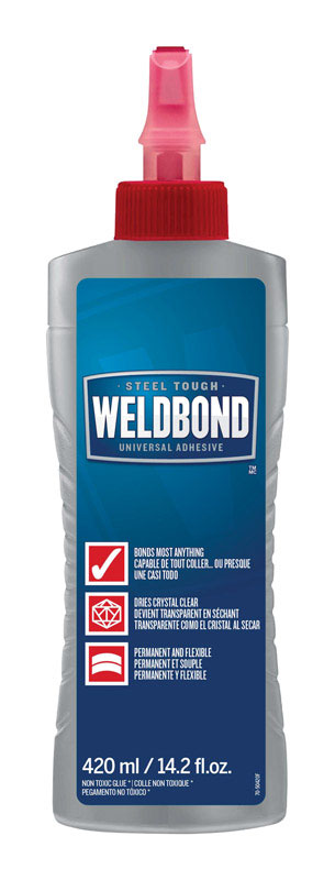 WELDBOND进口代理批发 Weldbond 高强度聚醋酸乙烯酯均聚物白色通用粘合剂 14.2 盎司