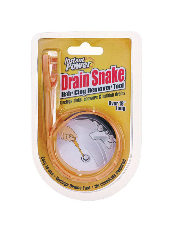 酷牌库|商品详情-INSTANT POWER进口代理批发 Instant Power Drain Snake 塑料排水管堵塞清除器 18 英寸。