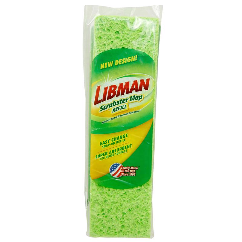 LIBMAN进口代理批发 Libman Scrubster 9 英寸甲板纤维素拖把补充装 1 件装