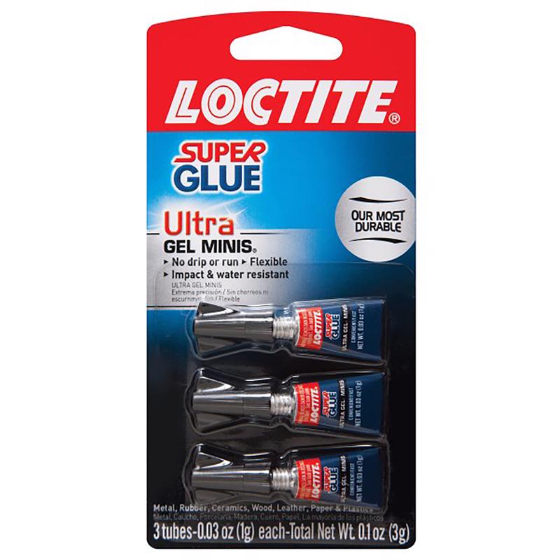 LOCTITE进口代理批发 Loctite Ultra Gel Minis 高强度氰基丙烯酸乙酯透明强力胶 0.1 盎司