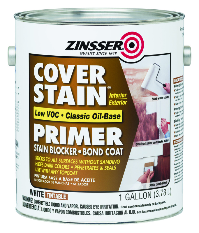 ZINSSER进口代理批发 Zinsser Cover Stain 白色油基醇酸底漆 1 加仑