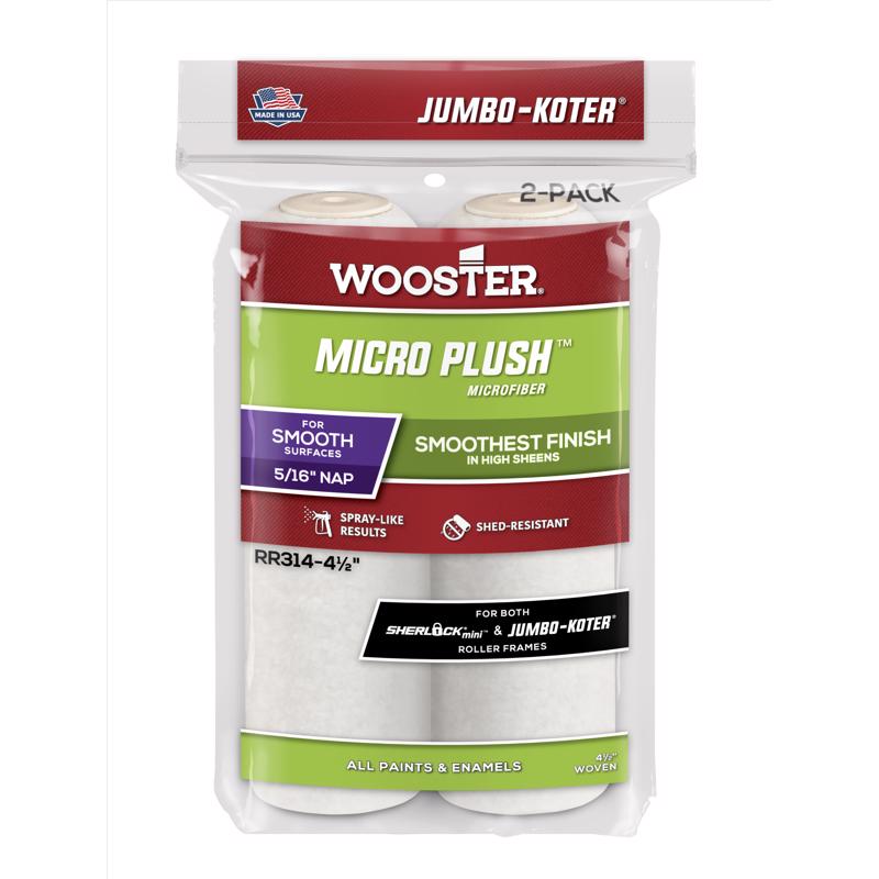 WOOSTER进口代理批发 Wooster 微型毛绒编织 4-1/2 英寸 WX 5/16 英寸 油漆滚筒盖 2 个装