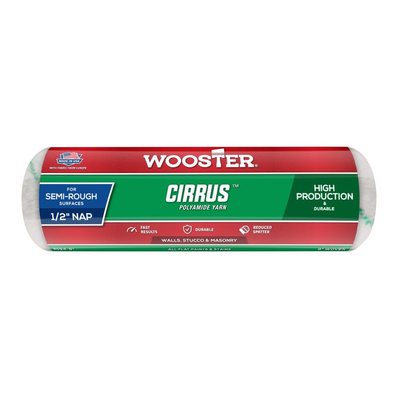 WOOSTER进口代理批发 Wooster Cirrus 纱线 9 英寸 WX 1/2 英寸 常规油漆滚筒盖 1 个装