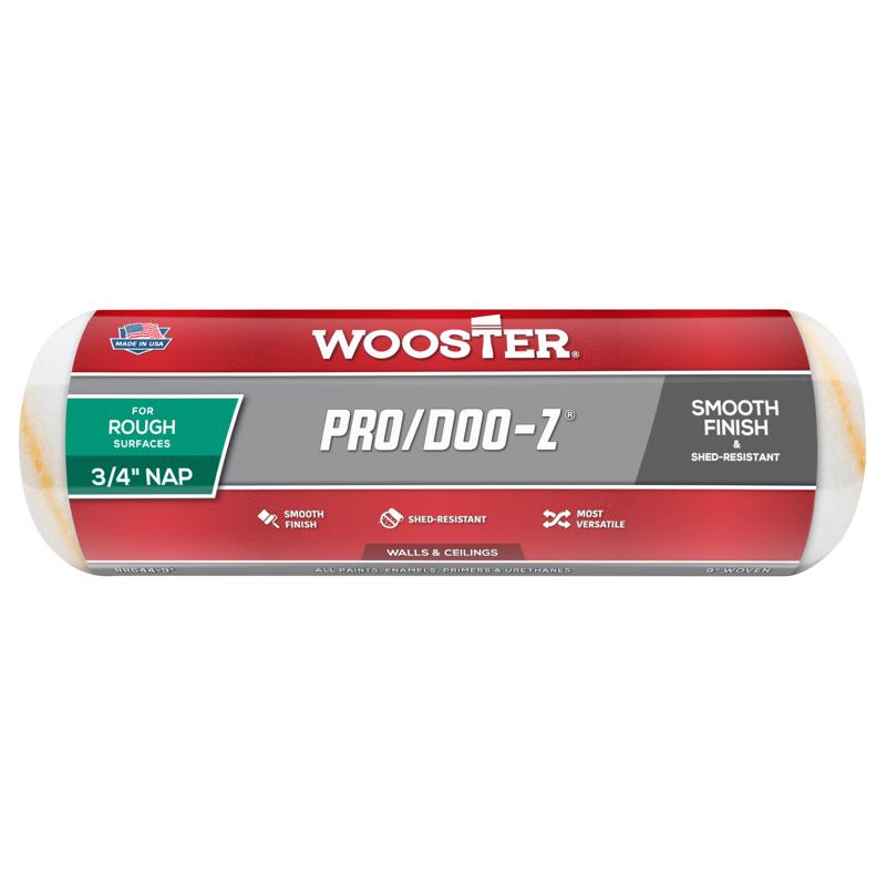 WOOSTER进口代理批发 Wooster Pro/Doo-Z 编织织物 9 英寸宽X 3/4 英寸常规油漆滚筒盖 1 个装