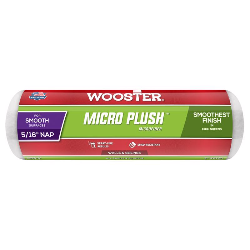 WOOSTER进口代理批发 Wooster Micro 毛绒超细纤维 9 英寸 WX 5/16 英寸常规油漆滚筒盖 1 个装