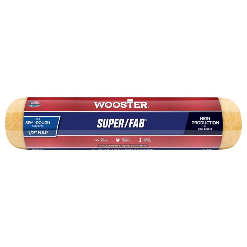 酷牌库|商品详情-WOOSTER进口代理批发 Wooster Super/Fab Knit 12 英寸 WX 1/2 英寸常规油漆滚筒盖 1 件装