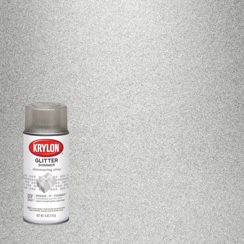 KRYLON进口代理批发 Krylon 闪光闪光银色喷漆 4 盎司