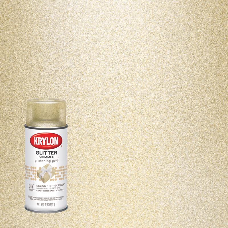 KRYLON进口代理批发 Krylon Glitter 闪光金色喷漆 4 盎司