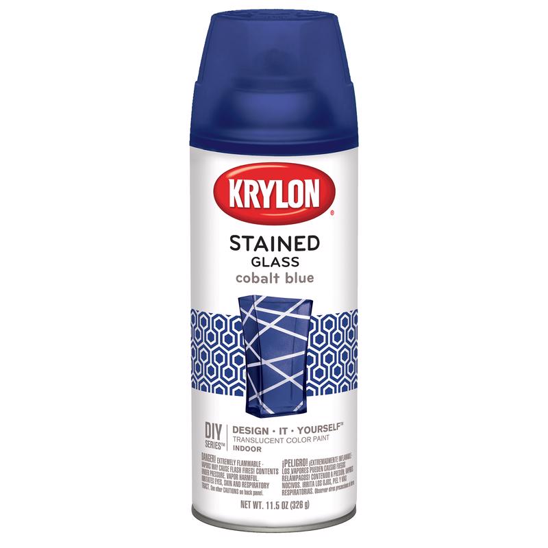 KRYLON进口代理批发 Krylon 彩色玻璃半透明钴蓝色喷漆 11.5 盎司