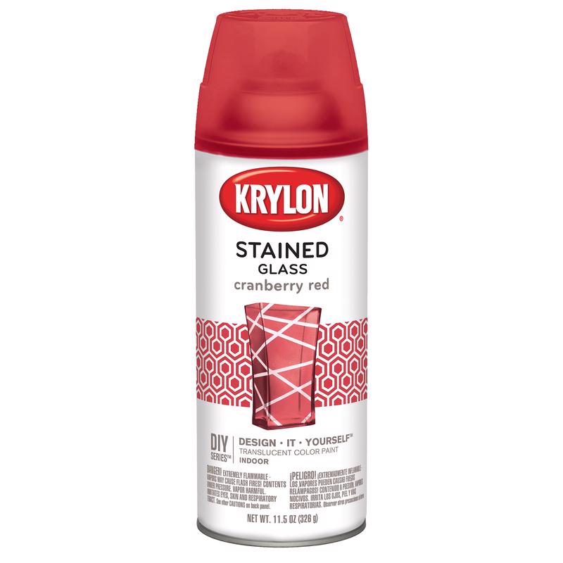 KRYLON进口代理批发 Krylon 彩色玻璃半透明蔓越莓红喷漆 11.5 盎司