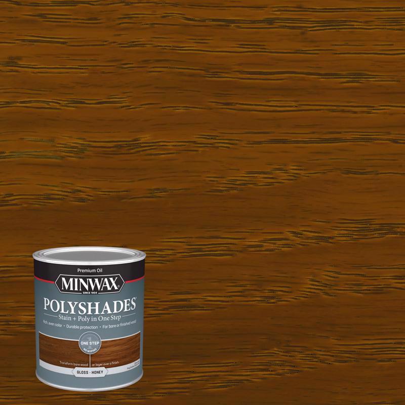 MINWAX进口代理批发 Minwax PolyShades 半透明光泽蜂蜜油基着色剂/聚氨酯面漆 1 夸脱