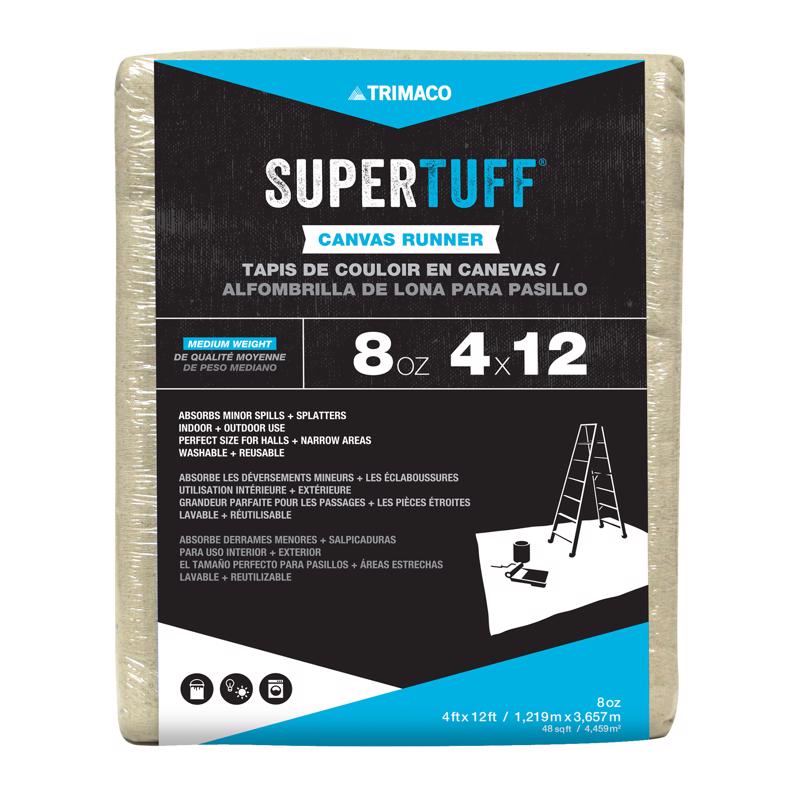 酷牌库|商品详情-TRIMACO进口代理批发 Trimaco SuperTuff 4 英尺 WX 12 英尺 LX 0.06 百万 8 盎司帆布滴布 1 包