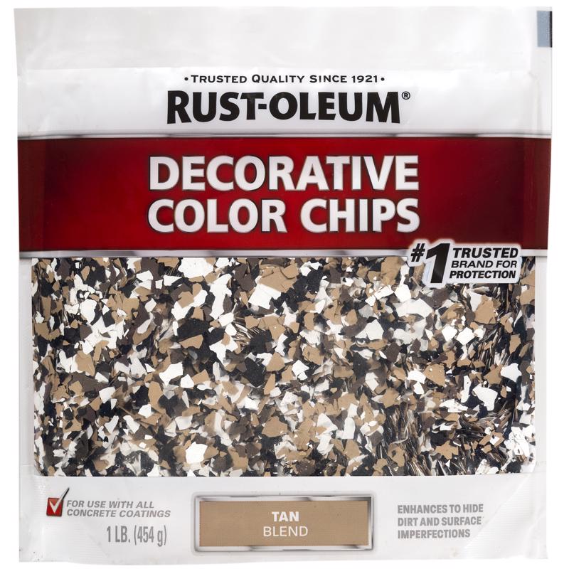 RUST-OLEUM进口代理批发 Rust-Oleum EpoxyShield 室内和室外棕褐色混合装饰色片 1 磅