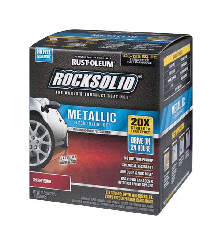 RUST-OLEUM进口代理批发 Rust-Oleum RockSolid 高光樱桃炸弹车库地板涂料套件 70 盎司