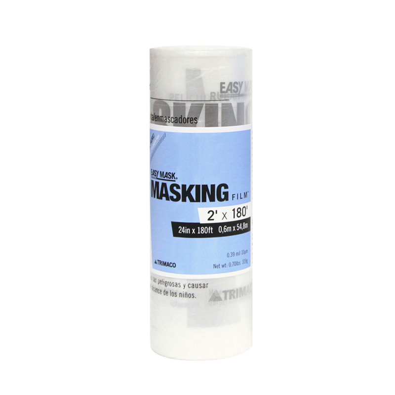 EASY MASK进口代理批发 Easy Mask 遮蔽膜 0.4 密尔 X 24 英寸宽 X 180 英尺长 塑料/乙烯基透明 1 包