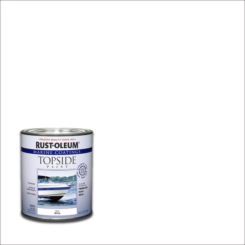 RUST-OLEUM进口代理批发 Rust-Oleum 船用涂料户外光泽白色船用顶层油漆 1 夸脱