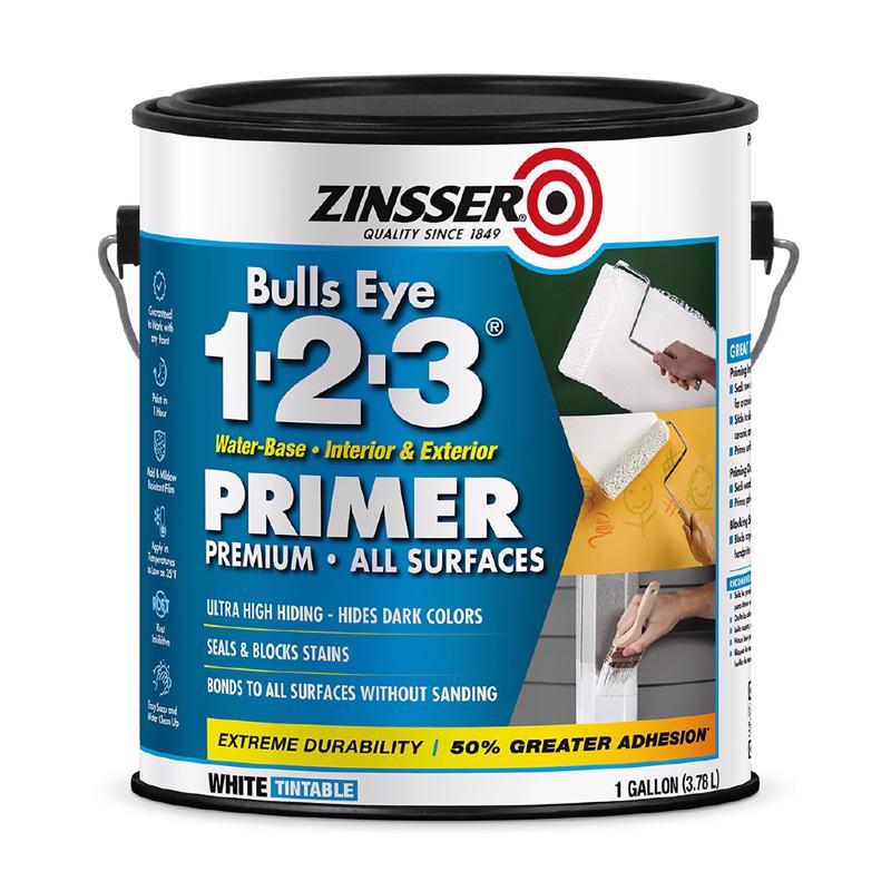 ZINSSER进口代理批发 Zinsser Bulls Eye 123 白色水基苯乙烯丙烯酸底漆和密封剂 1 加仑