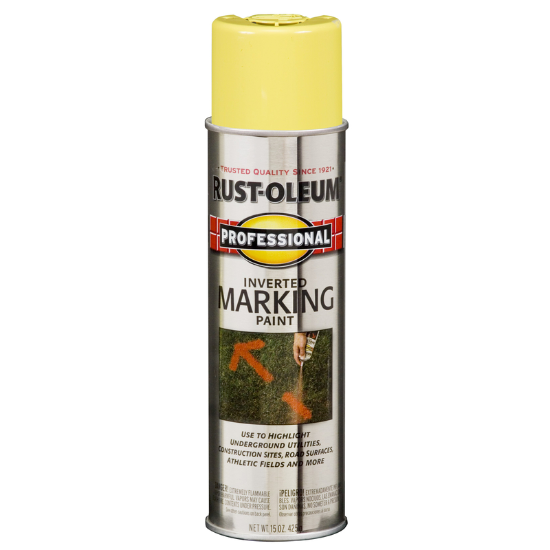 RUST-OLEUM进口代理批发 Rust-Oleum 专业高可见度黄色倒置标记涂料 15 盎司