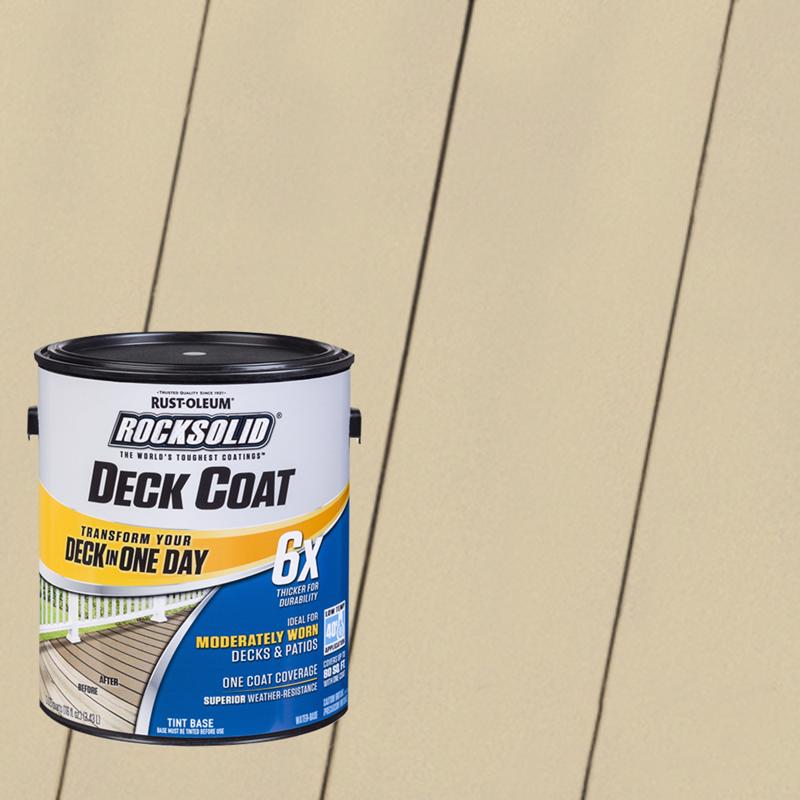 RUST-OLEUM进口代理批发 Rust-Oleum RockSolid 6X Deck Coat 固体可着色着色基水性丙烯酸甲板重铺剂 3.63