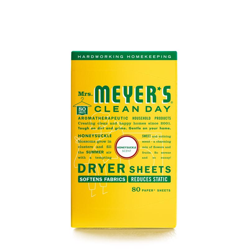 MRS. MEYER'S进口代理批发 Mrs. Meyer's Clean Day 金银花香味织物柔顺剂床单 80 盎司 80 包